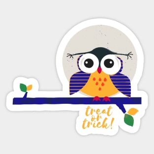 Halloween Scary Owl Sticker